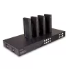 Lindy 150m Cat.6 4x4 HDMI 4K60 HDBaseT Matrix Extender, 3840 x 2160 pikseļi, AV raidītājs un uztvērējs, 150 m, vadu, melns, HDCP