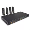 Lindy 150m Cat.6 4x4 HDMI 4K60 HDBaseT Matrix Extender, 3840 x 2160 pikseļi, AV raidītājs un uztvērējs, 150 m, vadu, melns, HDCP