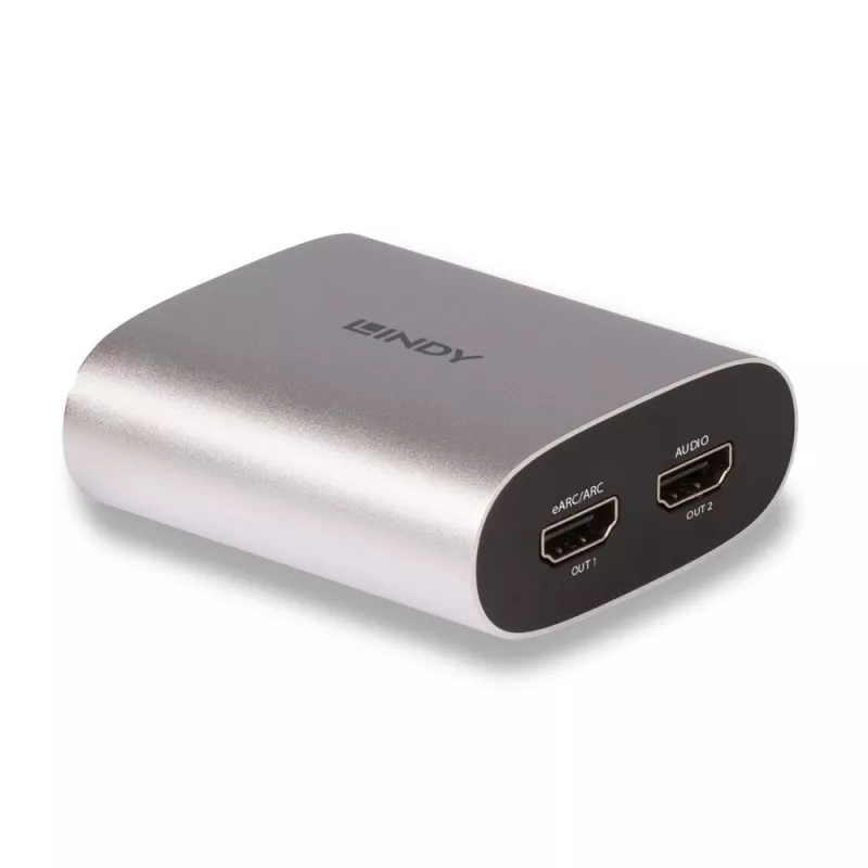 Lindy 4K60 HDMI eARC ekstraktors, Micro-USB B, 65 mm, 70 mm, 27 mm, 83 g, 0 - 40 °C