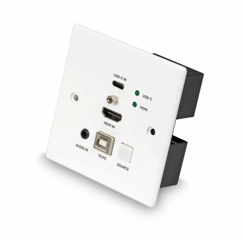 Lindy 150m Cat.6 HDMI 4K60 & Type C HDBaseT UK sienas plates KVM paplašinātājs, raidītājs