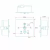Lindy 150m Cat.6 HDMI 4K60 & Type C HDBaseT UK sienas plates KVM paplašinātājs, raidītājs
