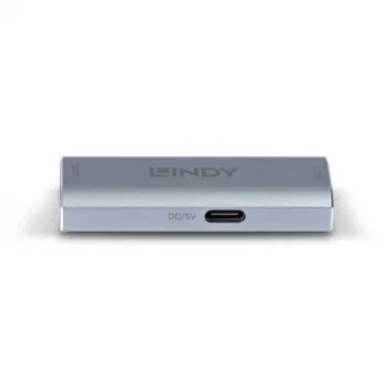 Lindy DisplayPort 1.4 atkārtotājs, 7680 x 4320 pikseļi, AV atkārtotājs, 40 m, vadu, sudraba