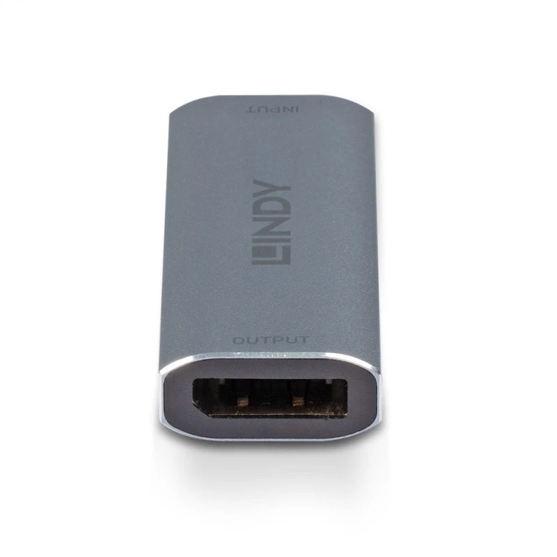 Lindy DisplayPort 1.4 atkārtotājs, 7680 x 4320 pikseļi, AV atkārtotājs, 40 m, vadu, sudraba