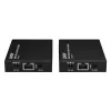 Lindy HDMI, KVM un IR paplašinātājs caur IP, raidītājs un uztvērējs, vadu, 150 m, Cat5e, Cat6, melns, metāls