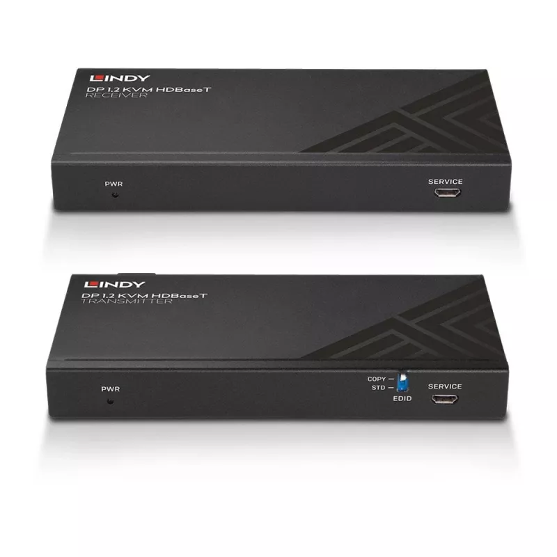 Lindy 150m Cat.6 DisplayPort 1.2, USB, IR un RS-232 HDBaseT KVM paplašinātājs
