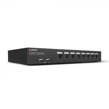 Lindy 39538 KVM slēdzis montāžai statnē Melns