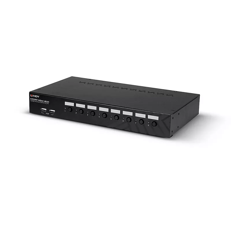 Lindy 39538 KVM slēdzis montāžai statnē Melns