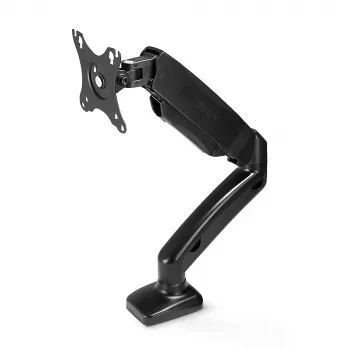 Lindy Single Display Gas-Spring Desktop Mount, 6,5 kg, 43,2 cm (17 collas), 68,6 cm (27 collas), 75 x 75 mm, 100 x 100 mm, melns
