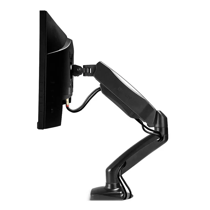 Lindy Single Display Gas-Spring Desktop Mount, 6,5 kg, 43,2 cm (17 collas), 68,6 cm (27 collas), 75 x 75 mm, 100 x 100 mm, melns