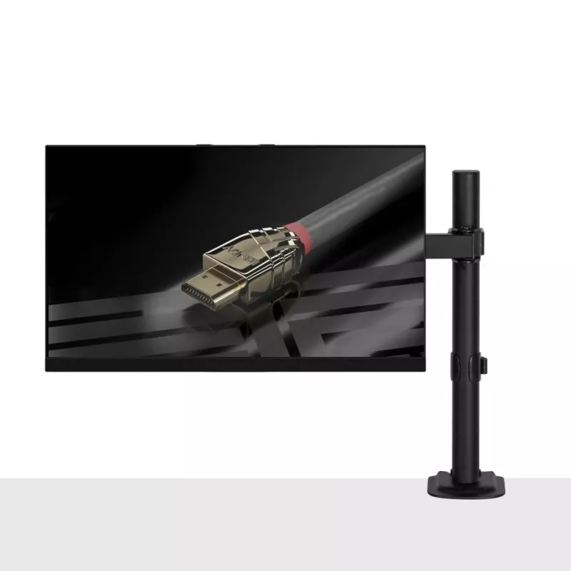 Lindy Single regulējams monitora kronšteins, 8 kg, 33 cm (13 collas), 81.3 cm (32 collas), 75 x 75 mm, 100 x 100 mm, melna