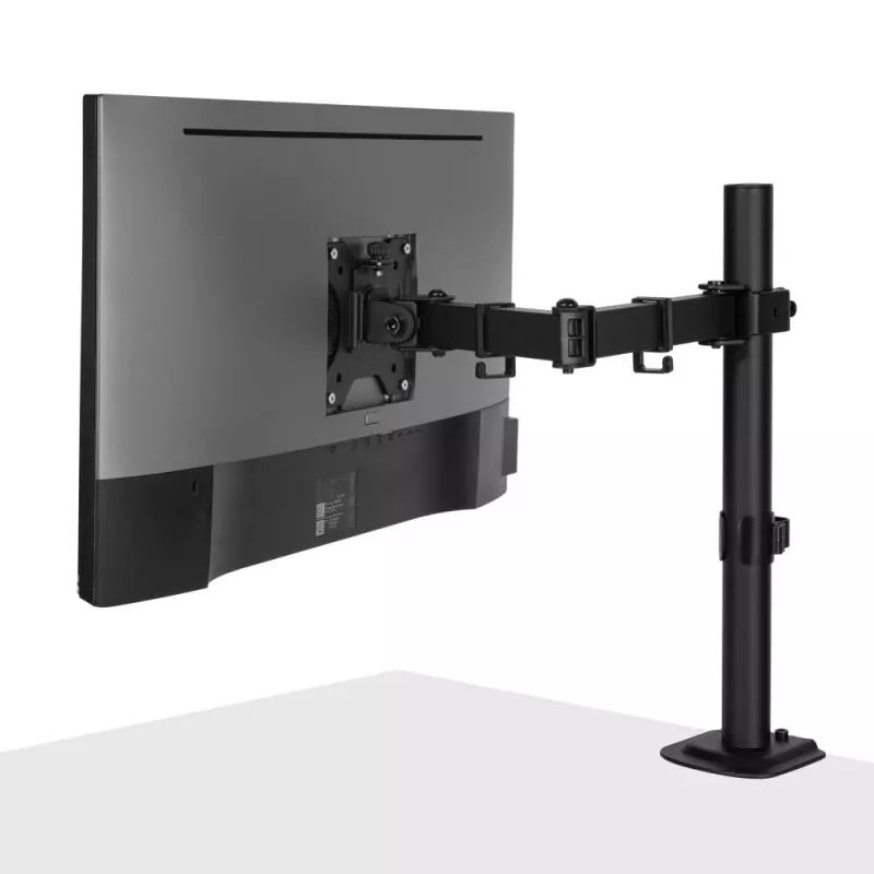 Lindy Single regulējams monitora kronšteins, 8 kg, 33 cm (13 collas), 81.3 cm (32 collas), 75 x 75 mm, 100 x 100 mm, melna