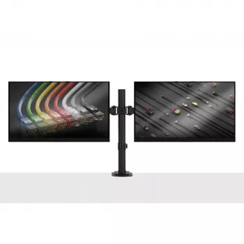 Lindy divkāršs regulējams displeja stiprinājums, 8 kg, 33 cm (13 collas), 81,3 cm (32 collas), 75 x 75 mm, 100 x 100 mm, melns