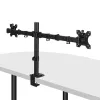 Lindy divkāršs regulējams displeja stiprinājums, 8 kg, 33 cm (13 collas), 81,3 cm (32 collas), 75 x 75 mm, 100 x 100 mm, melns
