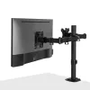 Lindy divkāršs regulējams displeja stiprinājums, 8 kg, 33 cm (13 collas), 81,3 cm (32 collas), 75 x 75 mm, 100 x 100 mm, melns