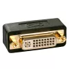 Lindy Premium DVI-D savienotājs, vīrišķais uz sievišķo, DVI-I, DVI-D, melns
