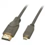 Lindy 0.5m ātrgaitas Micro HDMI–HDMI kabelis, 0,5 m, HDMI Type A (Standard), HDMI Type D (Micro), 3D, 10,2 Gbit/s, Melna
