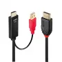 Lindy 0,5 m HDMI–DisplayPort kabelis, 0,5 m, DisplayPort, HDMI + USB, vīrišķais, sievišķais, zelts