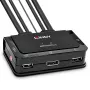 Lindy 2 Portu DisplayPort 1.2, USB 2.0 un Audio Kabeļa KVM Pārslēgs