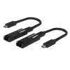 Lindy 100m optiskās šķiedras USB 3.2 C tipa paplašinātājs, tīkla raidītājs un uztvērējs, 100 m, 10000 Mbit/s, optiskā šķiedra, USB 3.2 Gen 1 (3.1 Gen 1) C tips, melns