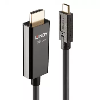 Lindy 10m USB Type C uz HDMI 4K60 adaptera kabelis ar HDR, 10 m, USB Type-C, HDMI Type A (Standard), Vīrišķais, Vīrišķais, Taisns