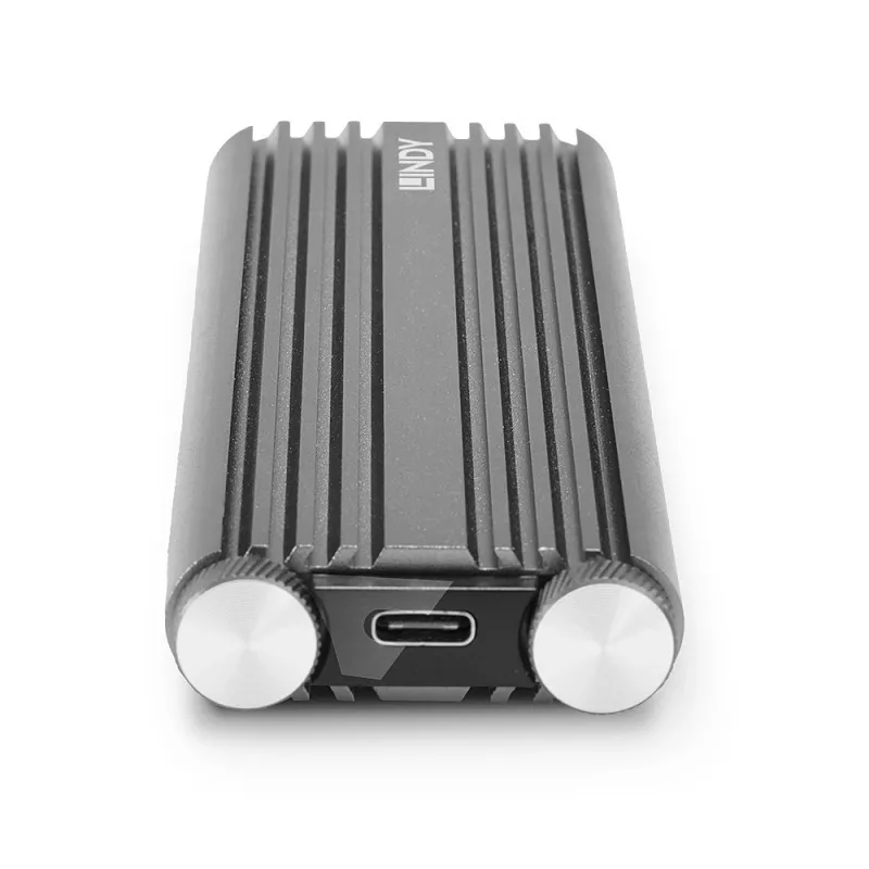 Lindy USB 3.2 Gen 2 x2 NVMe M.2 SSD korpuss, SSD korpuss, M.2, PCI Express, 20 Gbit/s, USB savienojamība, Sudraba krāsa