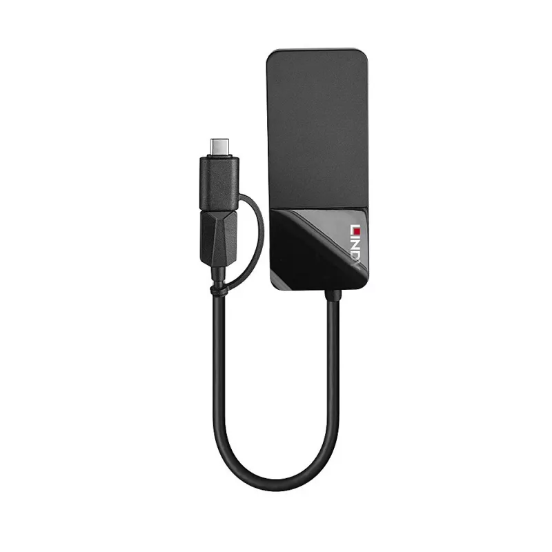 Lindy 43354 klēpjdatora dokstacija/portu replikators USB 3.2 Gen 1 (3.1 Gen 1) Type-A + Type-C melns