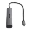 Lindy 43385 saskarnes centrmezgls USB Type-C 10000 Mbit/s pelēks