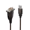 Lindy 43413 seriālais kabelis pelēks 1,5 m USB Type-A RS-232