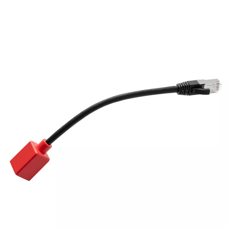 Lindy 0.2m RJ-45 Cat.6A Break-Away Adapter, 0.2 m, Cat6a, RJ-45, RJ-45, Melns, Red