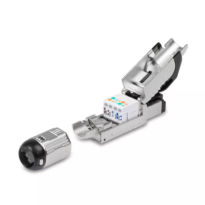 Lindy RJ-45 Cat.6/6A bezkontakta lauka terminācijas spraudnis, RJ45, Melns, Sudrabains, Metāls, CE, REACH, RoHS, UKCA, 240 g, 133 mm
