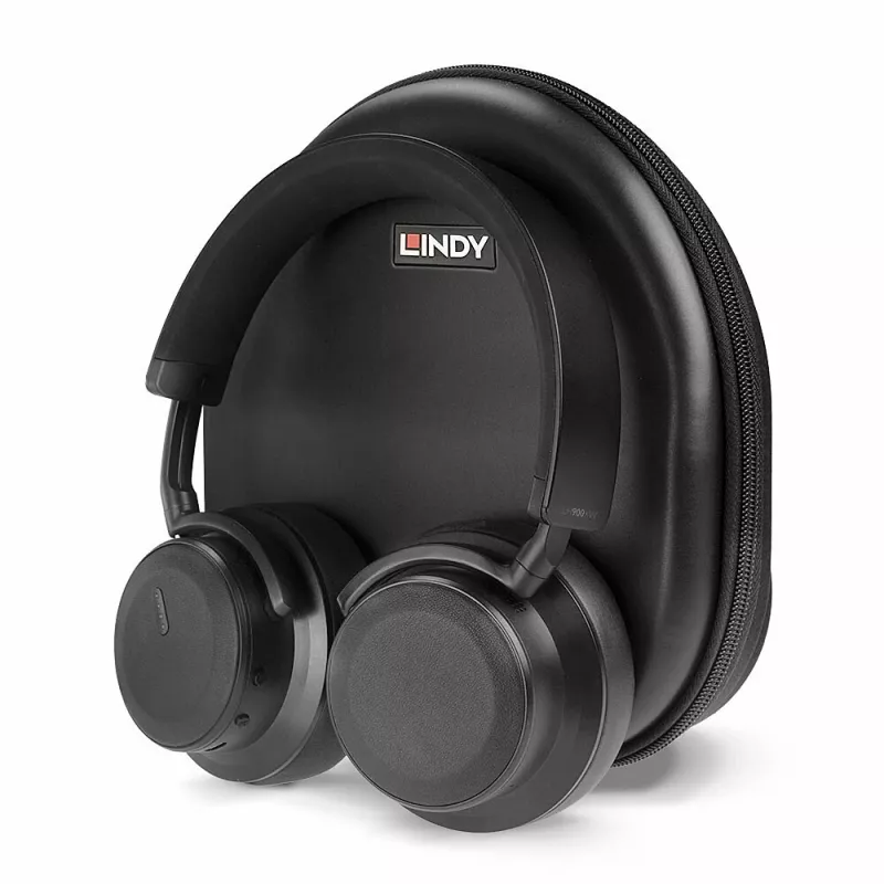 Lindy LH900XW Austiņas ar vadu un bezvadu Uz galvas Zvani/mūzika USB Type-C Bluetooth Melns