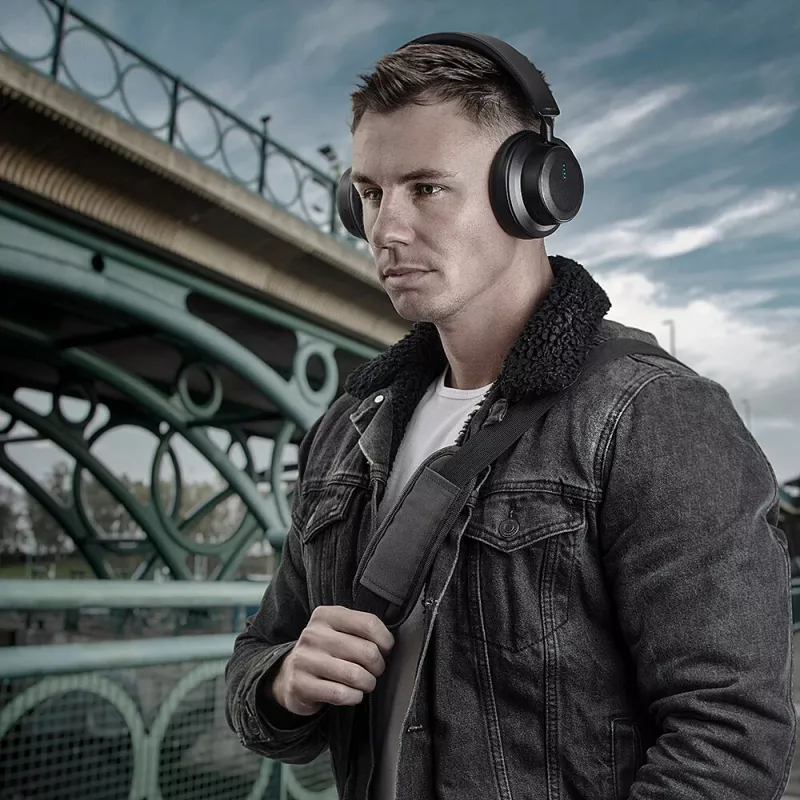 Lindy LH900XW Austiņas ar vadu un bezvadu Uz galvas Zvani/mūzika USB Type-C Bluetooth Melns