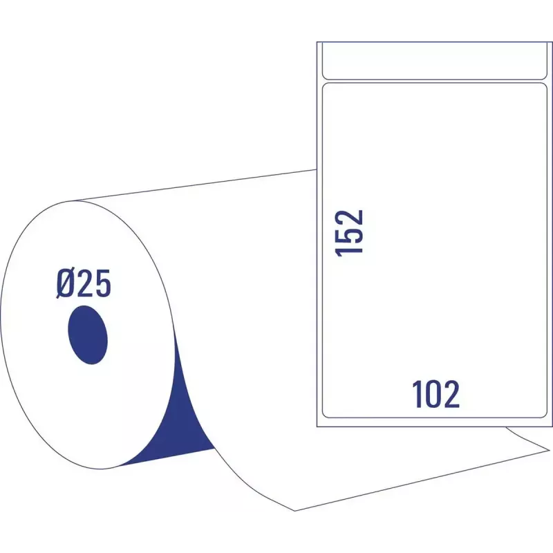 Pašlīmējošā printera uzlīme Avery TD8050-25