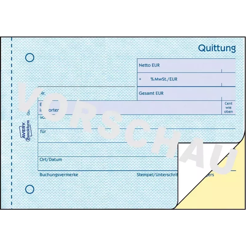 Grāmatvedības veidlapu grāmatiņa AVERY 1735-5 A6 40 lapas