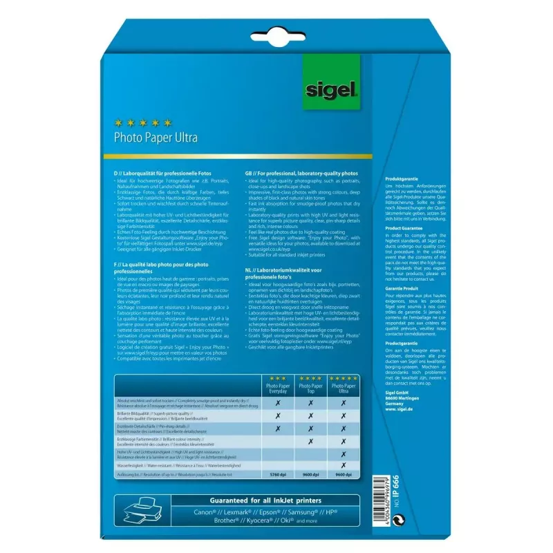 Fotopapīrs Satin A4 Sigel InkJet Ultra