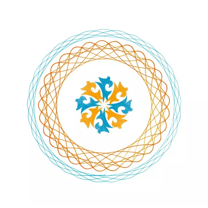 Bērnu spirogrāfs Ravensburger 297740 ar trafaretu un 2 flomāsteriem, daudzkrāsains, vecumam no 6 gadiem