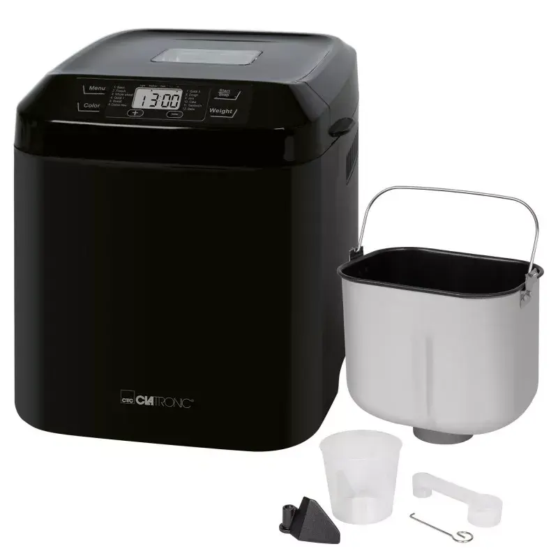 Maizes cepšanas iekārta CLATRONIC BBA 3774 550 W – 3 L panna, līdz 1,5 kg kukulim, 12 programmas, LCD taimeris