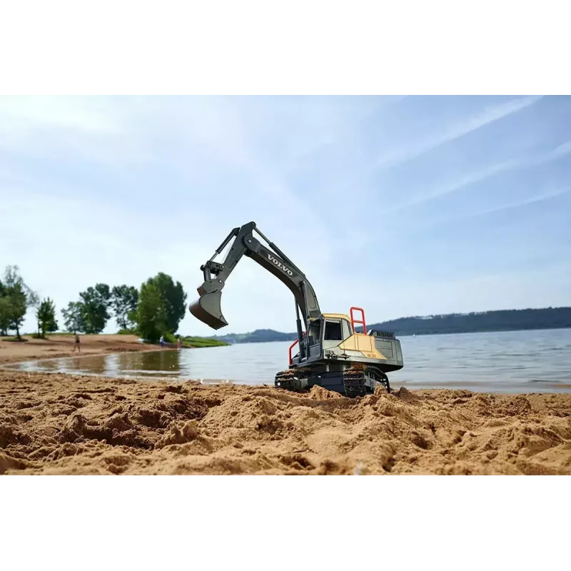 RC ekskavators Dickie Volvo Mining 2.4 GHz tālvadāms konstrukcijas modelis