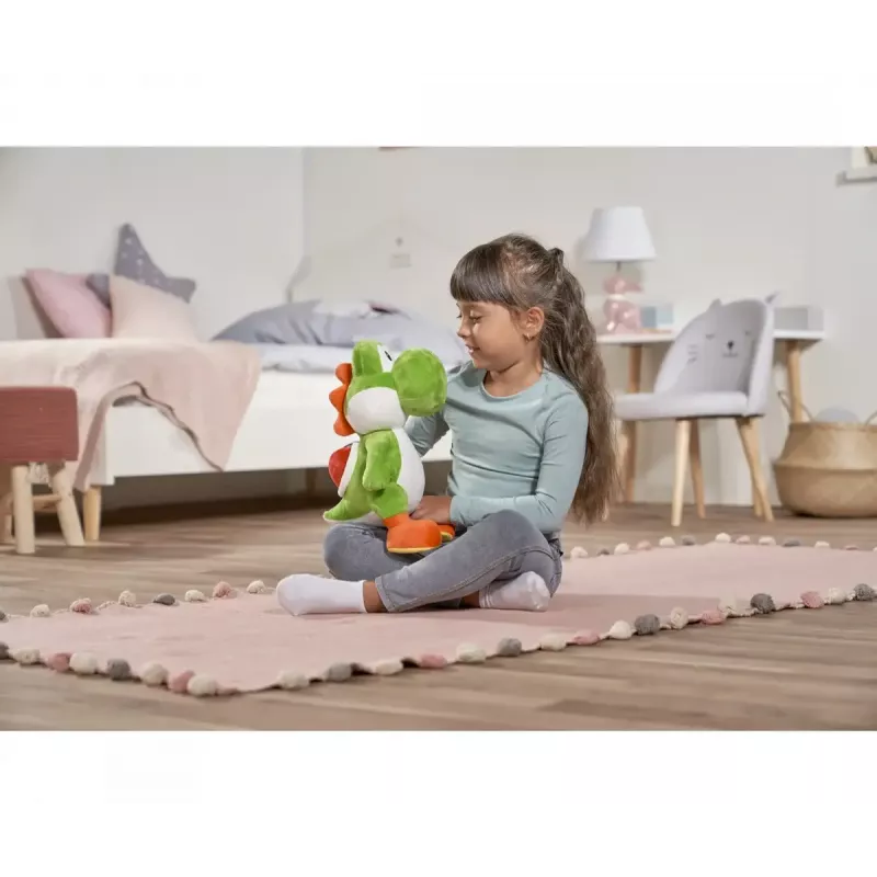 Pildīta rotaļlieta Yoshi no Simba-Dickie, Super Mario tēma, modelis 109231012, apm. 30 cm