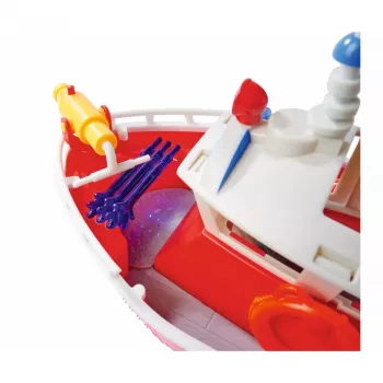 Rotaļu ugunsdzēsēju laiva Simba‑Dickie Fireman Sam Titan ugunsdzēsēju laiva, transportlīdzekļa rotaļu komplekts