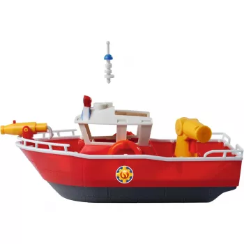 Rotaļu ugunsdzēsēju laiva Simba‑Dickie Fireman Sam Titan ugunsdzēsēju laiva, transportlīdzekļa rotaļu komplekts