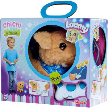 Simba ChiChi LOVE Loomy zelta retrīvera mīkstā rotaļlieta, 20 cm, bēšā un rozā krāsā
