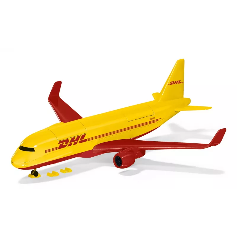 Siku DHL kravas lidmašīna ar piederumiem, salikta