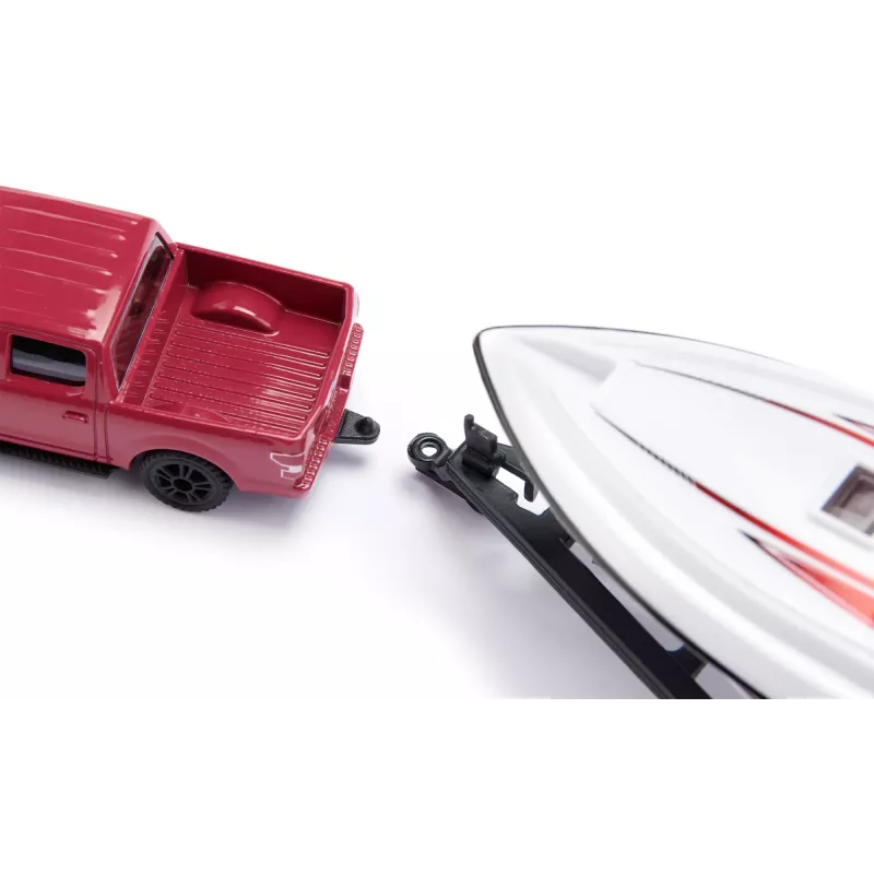 Siku Ford F150 ar motorlaivu Automašīnu modeļu komplekts Salikts 1:50