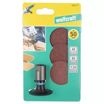Slīpripu komplekts Wolfcraft GmbH 5607000 Piemērots metālam un kokam