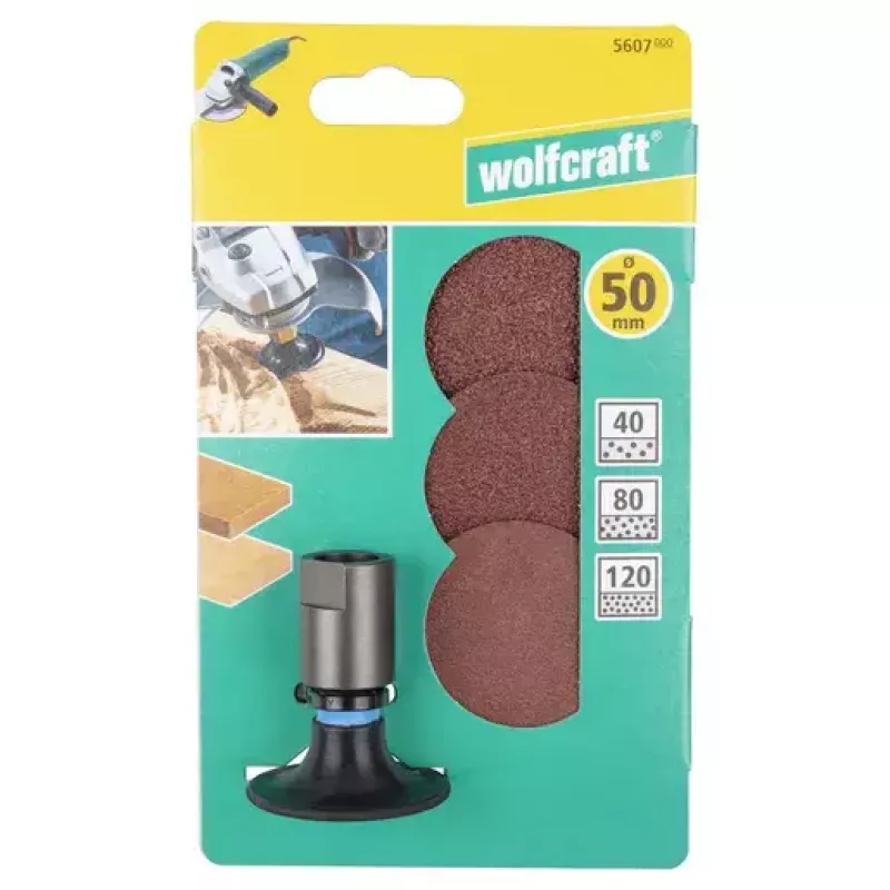 Slīpripu komplekts Wolfcraft GmbH 5607000 Piemērots metālam un kokam