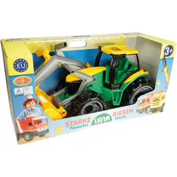 Traktors Lena GIGA TRUCKS ZL-02080 ar priekšējo iekrāvēju un ekskavatoru