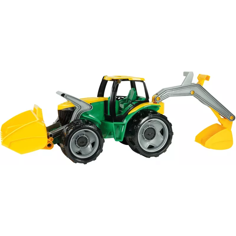Traktors Lena GIGA TRUCKS ZL-02080 ar priekšējo iekrāvēju un ekskavatoru
