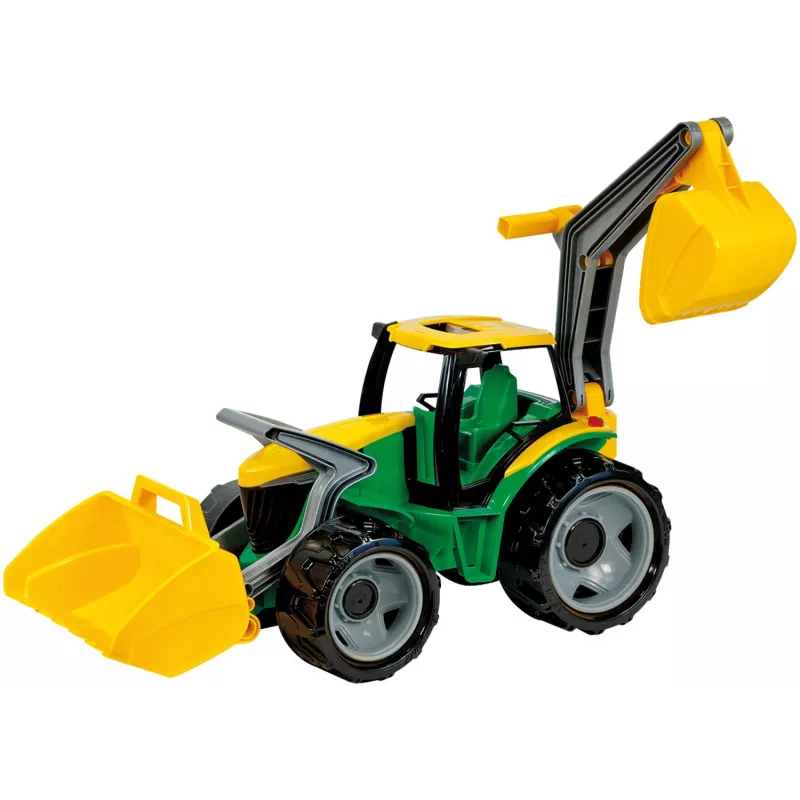 Traktors Lena GIGA TRUCKS ZL-02080 ar priekšējo iekrāvēju un ekskavatoru