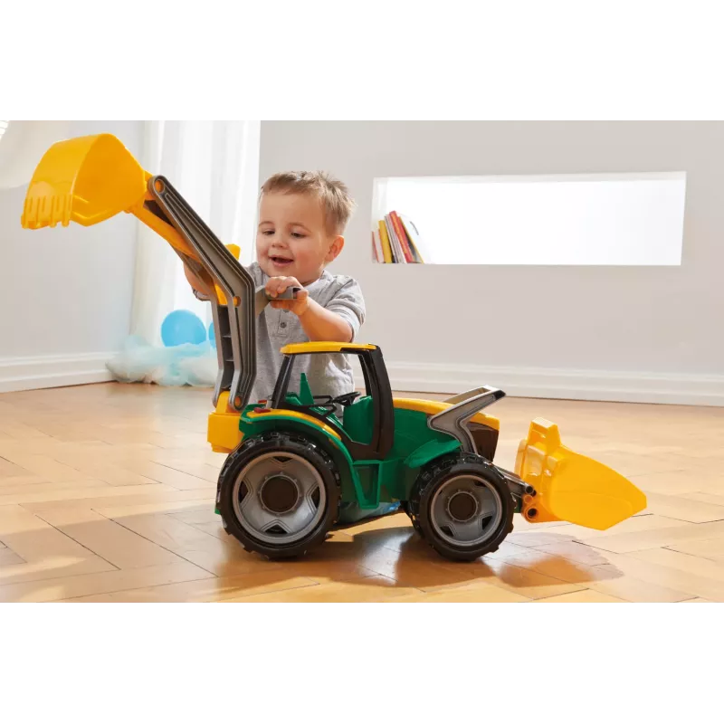 Traktors Lena GIGA TRUCKS ZL-02080 ar priekšējo iekrāvēju un ekskavatoru